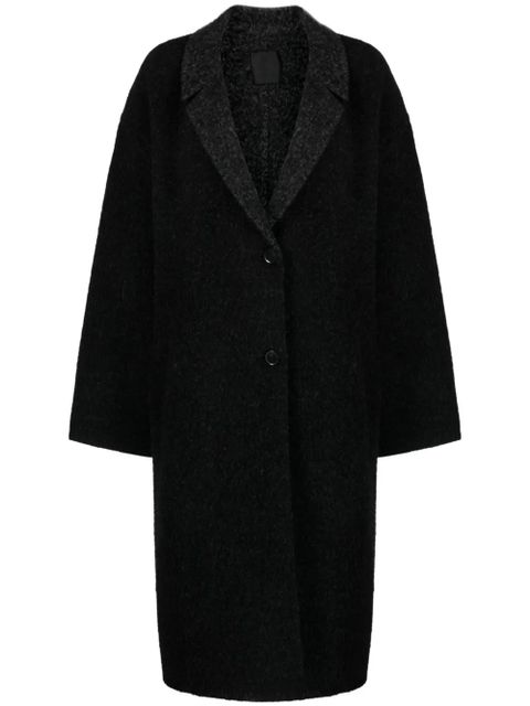 Givenchy contrasting-lapel single-breasted coat - Black - zdjęcie produktu nr 1