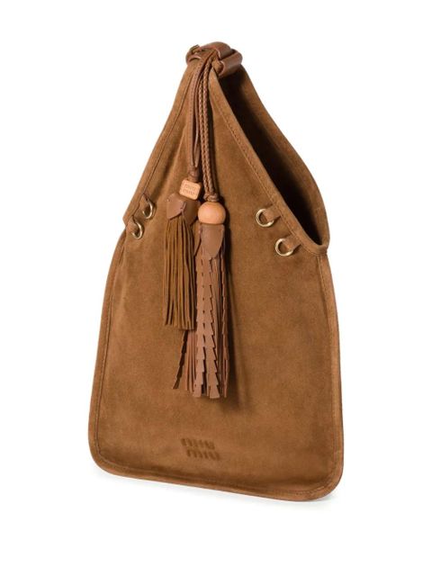 Miu Miu tassel-detail shoulder bag - Brown - zdjęcie produktu nr 2