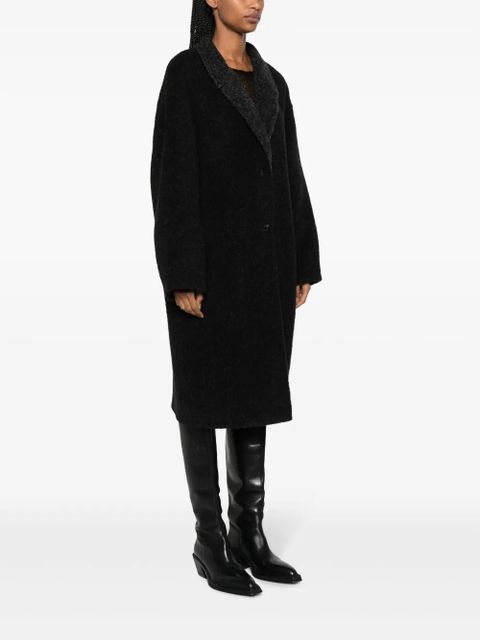 Givenchy contrasting-lapel single-breasted coat - Black