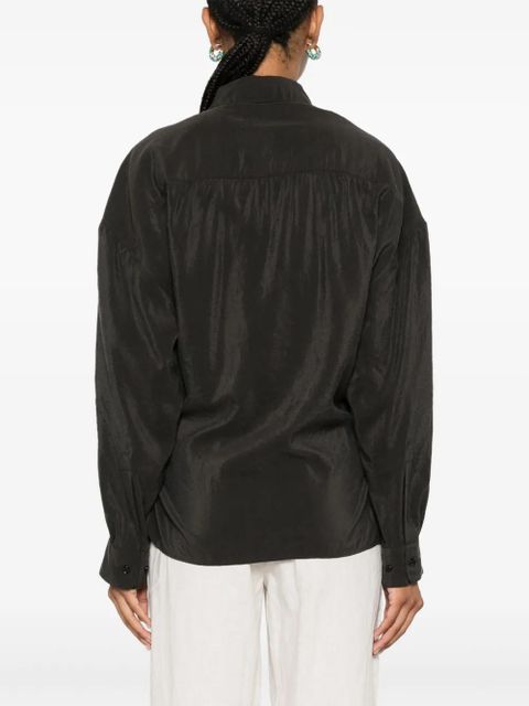 LEMAIRE twisted straight-collar shirt - Black