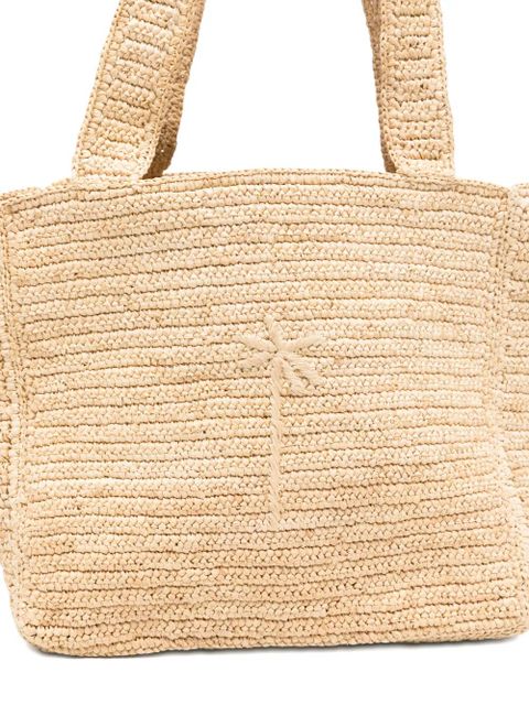 Manebi Zuma raffia palm-tree tote bag - Neutrals