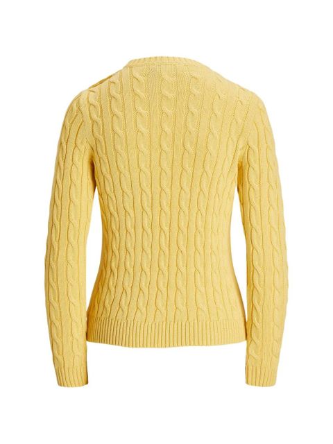 Lauren Ralph Lauren cable-knit embroidered sweater - Yellow - zdjęcie produktu nr 2
