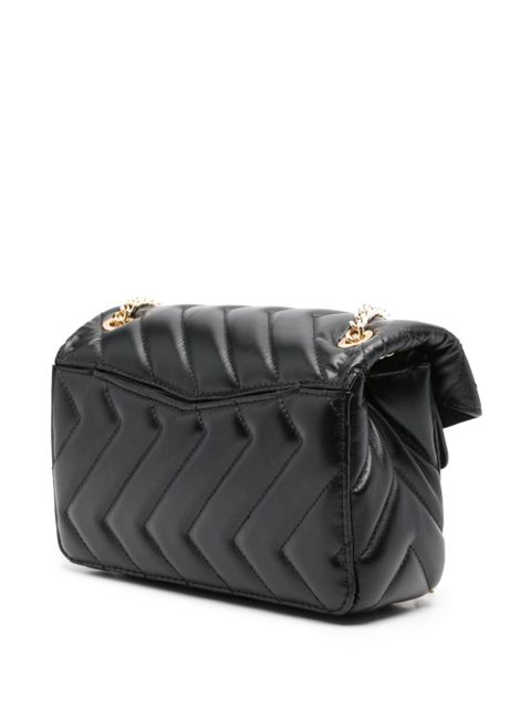 SANDRO Yza quilted leather shoulder bag - Black