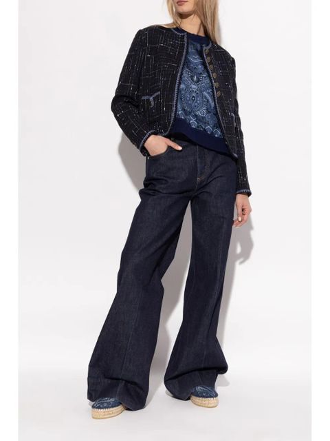 ETRO denim platform espadrilles - Blue