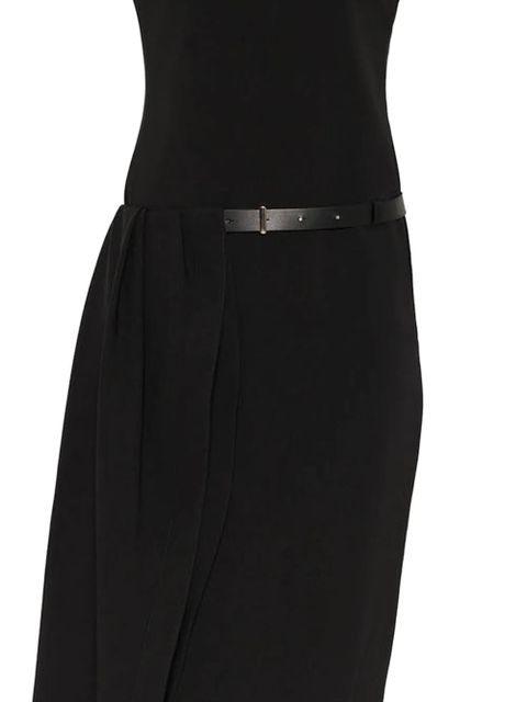 Jean Paul Gaultier draped belted midi dress - Black - zdjęcie produktu nr 2