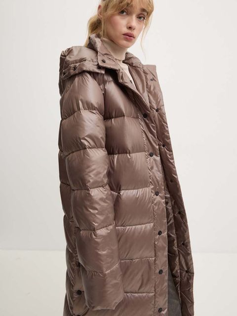 MMC STUDIO kurtka puchowa ICELAND damska kolor brązowy zimowa - zdjęcie produktu nr 2