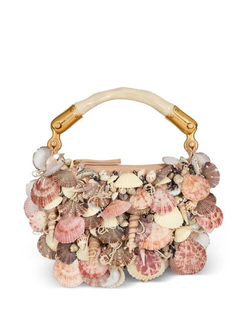 Balmain Ebene embroidered shells mini bag - Neutrals - zdjęcie produktu nr 1