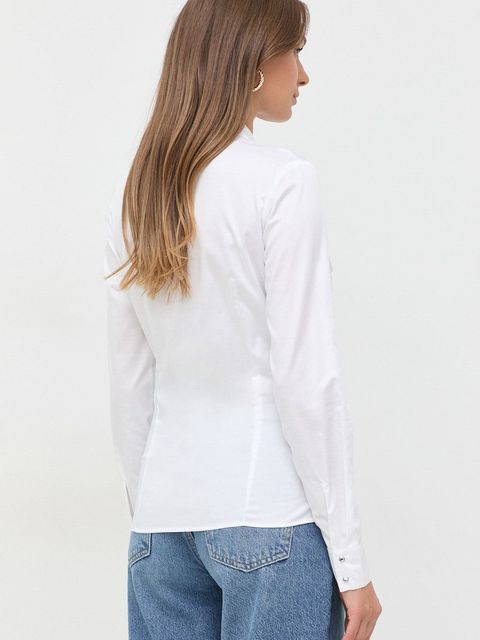 Guess koszula CATE damska kolor biały slim z kołnierzykiem klasycznym W2YH41 WAF10 - zdjęcie produktu nr 2