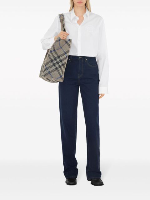 Burberry medium check knitted tote bag - Neutrals - zdjęcie produktu nr 2