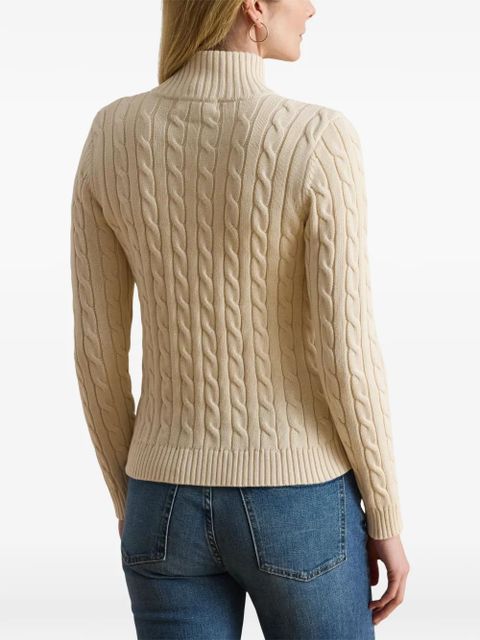Lauren Ralph Lauren cable-knit zipped jacket - Neutrals