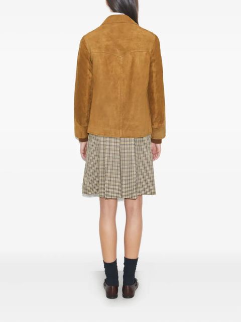 Tory Burch single-breasted suede blazer - Brown