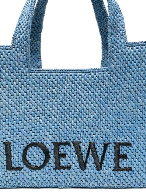 LOEWE medium Loewe Font tote bag - Blue - zdjęcie produktu nr 2