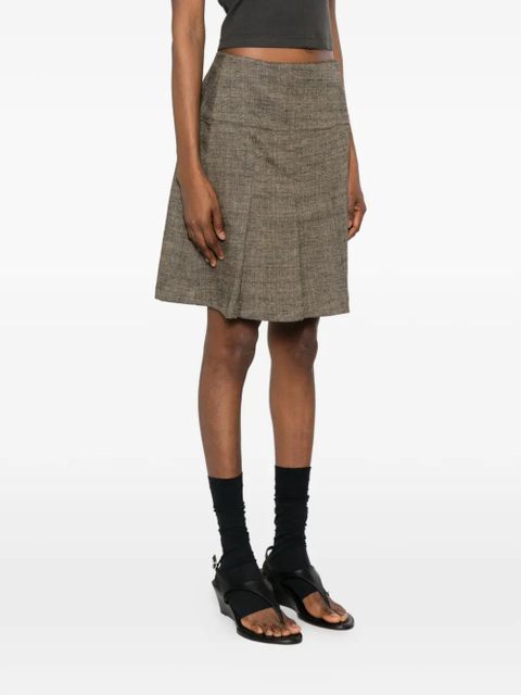 OUR LEGACY Girdle pleated skirt - Green