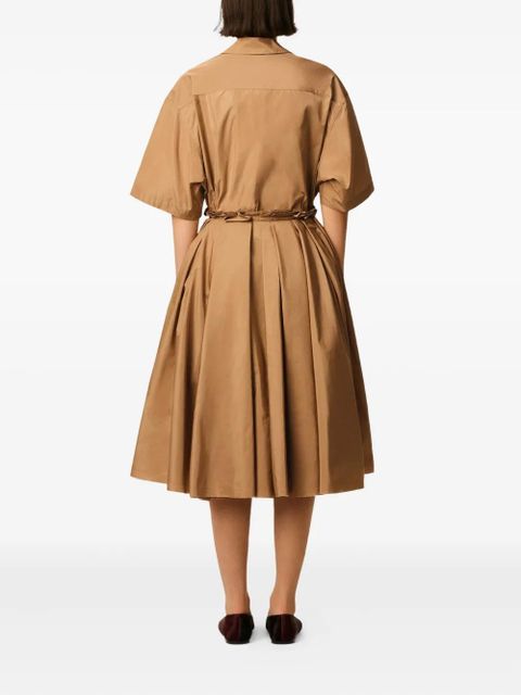 AMI Paris Corolla Taffetas midi skirt - Brown - zdjęcie produktu nr 2