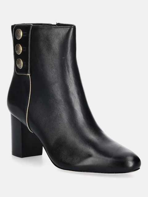 Lauren Ralph Lauren botki skórzane Kenndi Bt Hl damskie kolor czarny na słupku 802980065001 - zdjęcie produktu nr 1