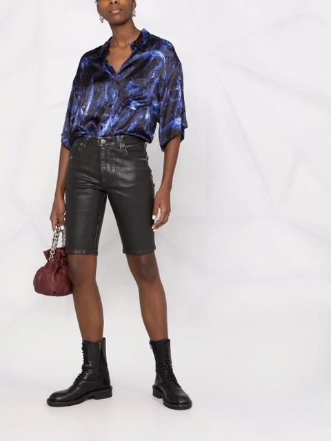 Diesel wax-coated five-pocket shorts - Black - zdjęcie produktu nr 2