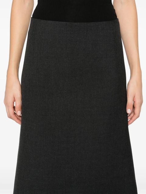 Jil Sander A-line midi skirt - Grey