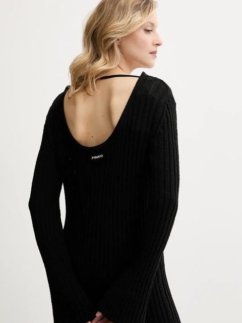 Pinko sukienka kolor czarny mini dopasowana 105301 A2N7