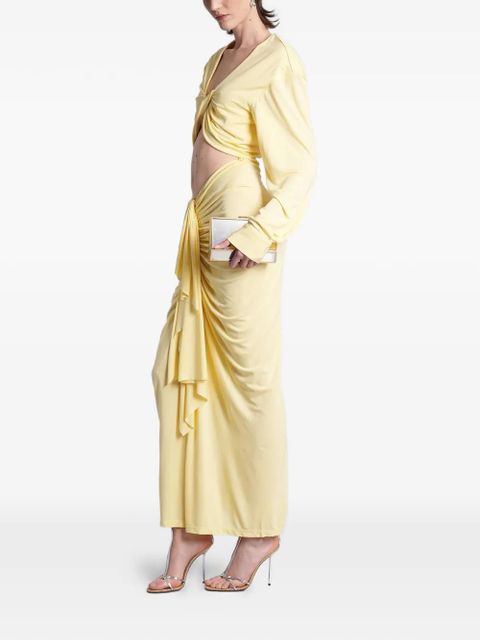 Christopher Esber ruffled-detailing maxi skirt - Yellow - zdjęcie produktu nr 2