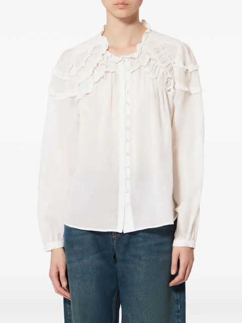 ISABEL MARANT ruffled long-sleeve shirt - White - zdjęcie produktu nr 2