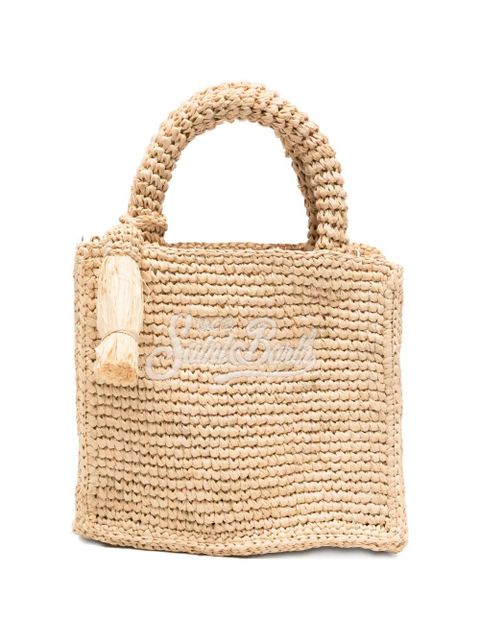 MC2 Saint Barth embroidered raffia tote bag - Neutrals - zdjęcie produktu nr 1