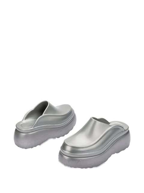 Marc Jacobs x Melissa logo-embossed mules - Silver