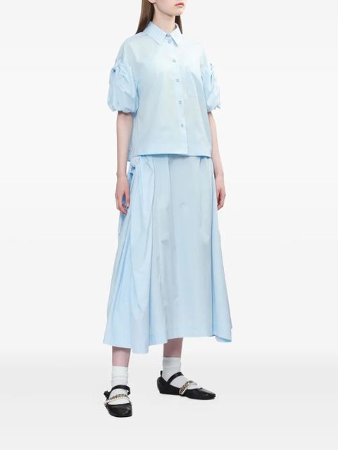 Simone Rocha pleated panelled midi skirt - Blue - zdjęcie produktu nr 2