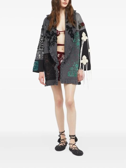 Alanui Midnight In Manhattan patchwork cardigan - Grey - zdjęcie produktu nr 2