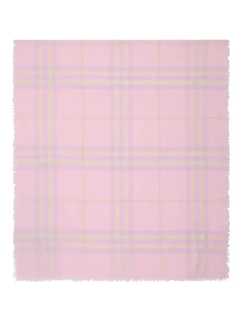 Burberry check wool scarf - Pink - zdjęcie produktu nr 1