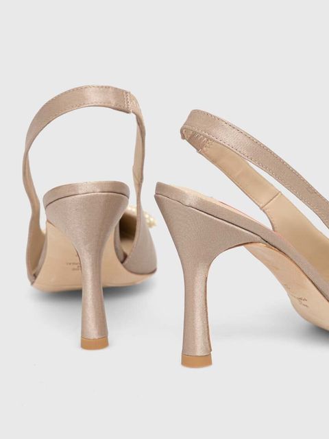 Custommade szpilki Ayanna Satin Pearl kolor beżowy 000402096