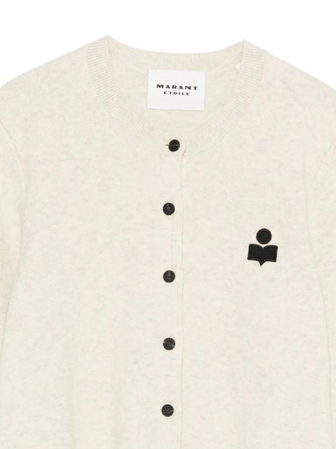 MARANT ÉTOILE embroidered-logo cardigan - Grey