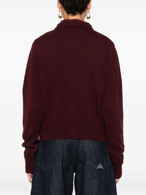 AMI Paris embroidered button cardigan - zdjęcie produktu nr 2