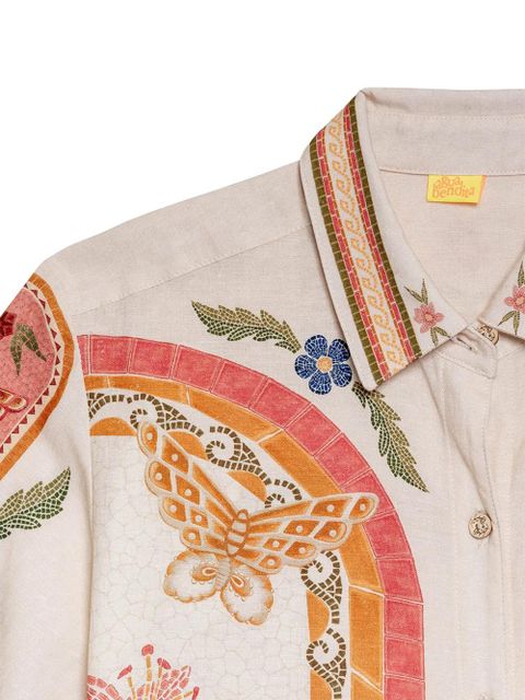 Agua By Agua Bendita Ali Fiore floral-print shirt - Neutrals
