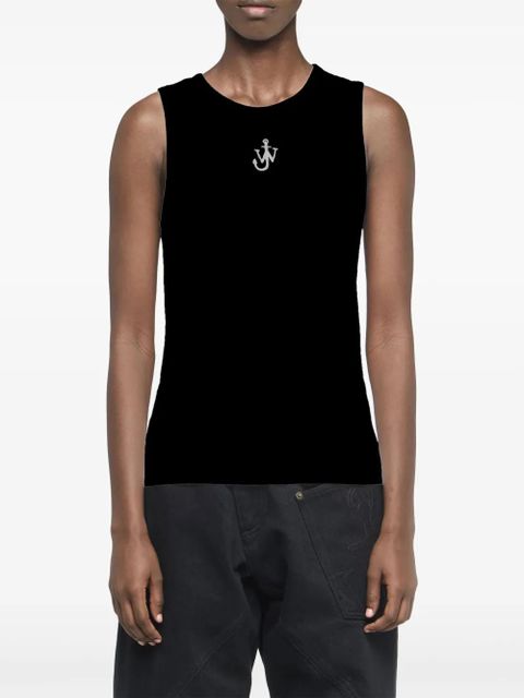 JW Anderson Anchor-embroidered top - Black - zdjęcie produktu nr 2