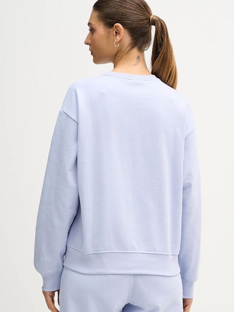 Calvin Klein Jeans bluza damska kolor niebieski z nadrukiem LV047B234G