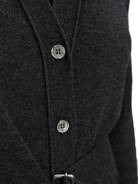 ISABEL MARANT belted buttoned cardigan - Grey