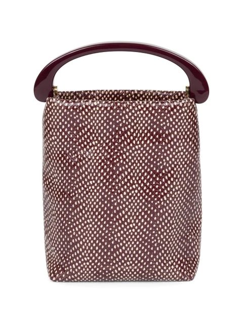 DRIES VAN NOTEN snakeskin-printed tote bag - Purple
