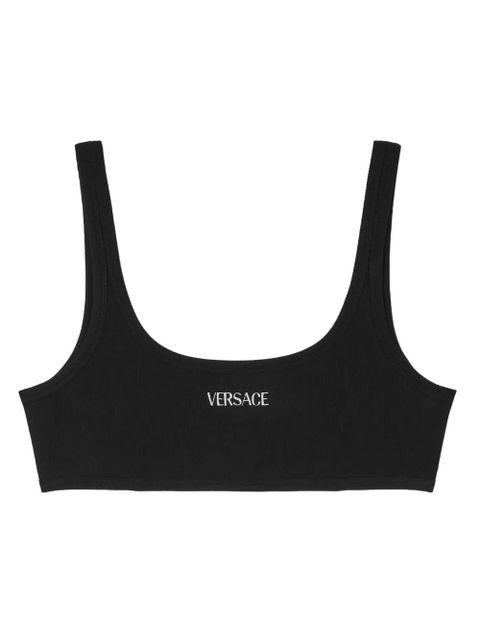 Versace embroidered-logo top - Black - zdjęcie produktu nr 1
