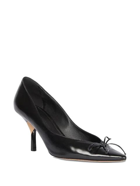 Jacquemus 80mm bow-detail pointed-toe heeled pumps - Black