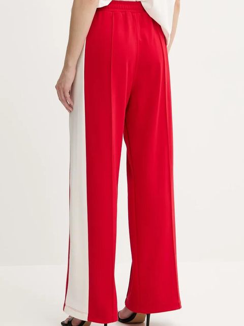 Pinko spodnie dresowe damskie kolor czerwony z aplikacją 105272 A2MD