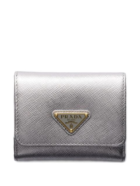 Prada small leather wallet - Silver - zdjęcie produktu nr 1