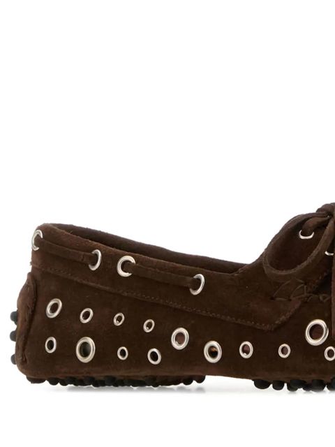 Gimaguas Car eyelets suede loafers - Brown