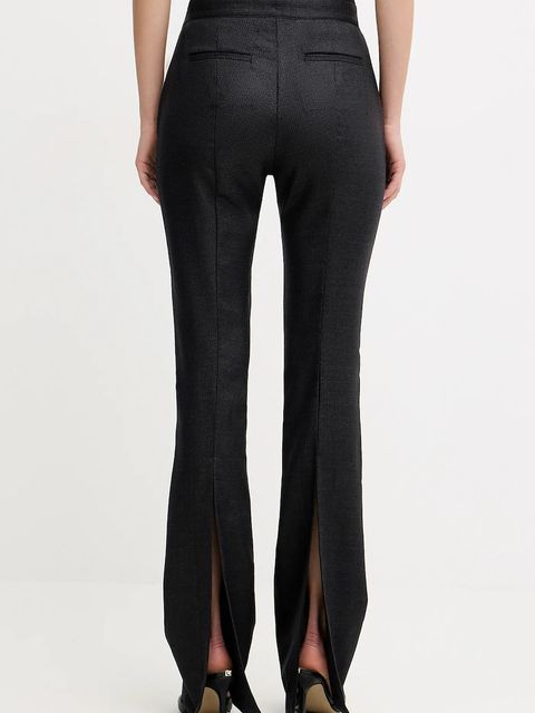 Pinko spodnie z dodatkiem wełny damskie kolor czarny dzwony high waist 106124 A305