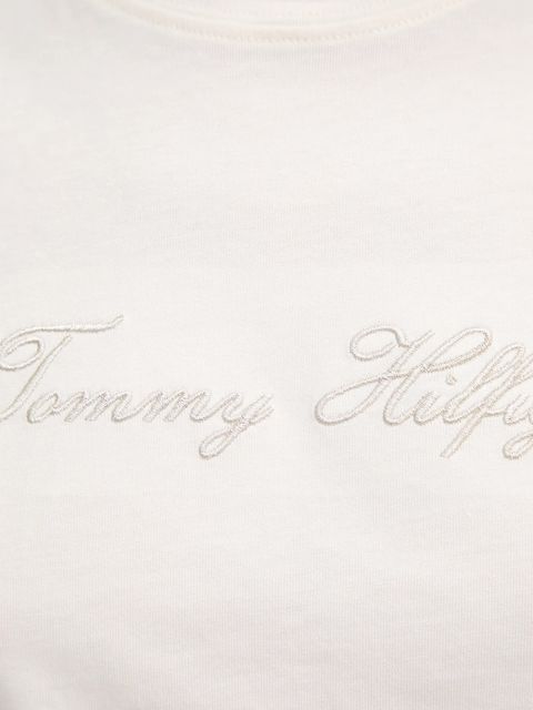 Tommy Hilfiger t-shirt bawełniany damski kolor beżowy WW0WW47210