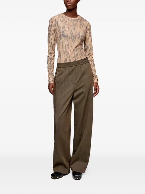 GANNI elastic-waistband trousers - Brown - zdjęcie produktu nr 2