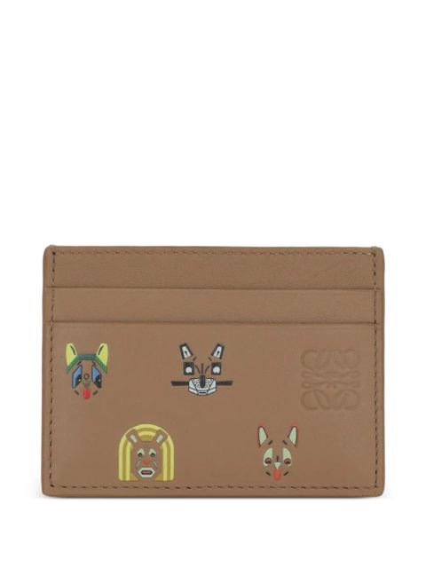 LOEWE cat-motif card holder - Brown