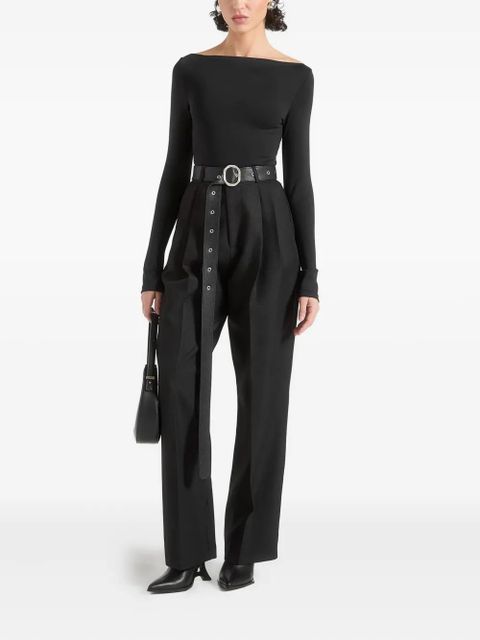 Manière De Voir Suzanne pleated belted trousers - Black - zdjęcie produktu nr 2