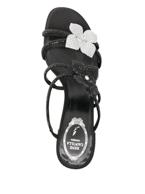 René Caovilla crystal embellishment sandals - Black