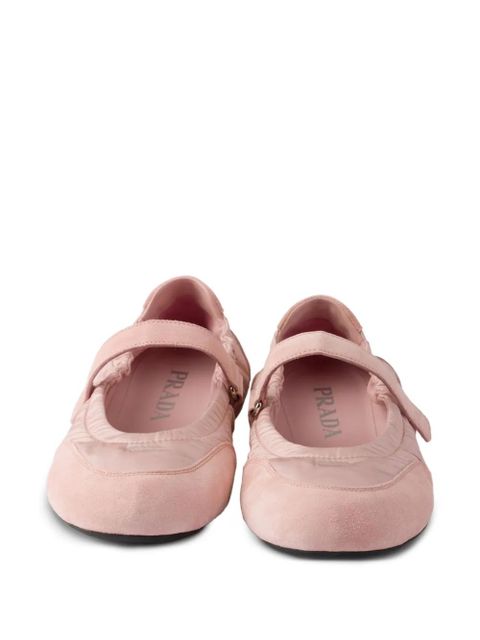 Prada Collapse strap-detail ballet flats - Pink - zdjęcie produktu nr 2