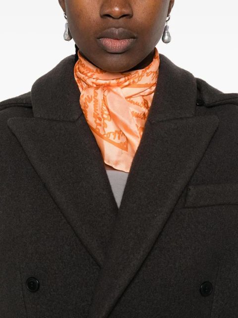 Nanushka detachable-hood double-breasted blazer - Green